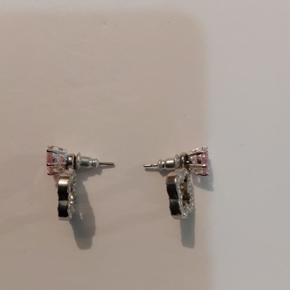 Elegant Silver and Purple Earrings - Picture 3 of 4